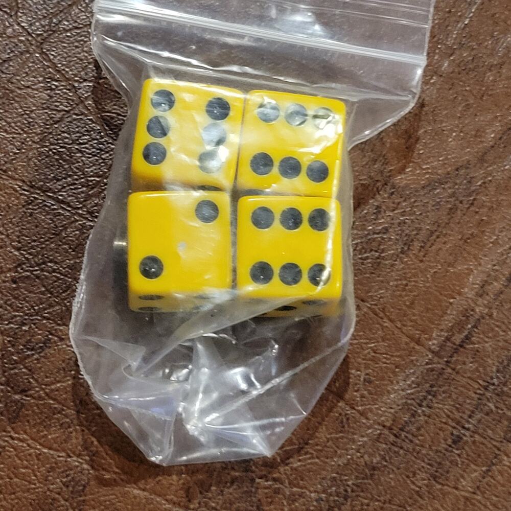 4 pcs Yellow Black Dice Valve Plastic stem caps Tire/Wheel
